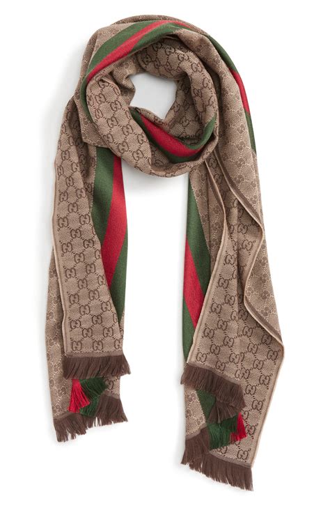 gucci black cashmere scarf|gucci wool and silk scarf.